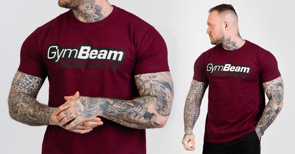 Tričko Beam Burgundy - GymBeam