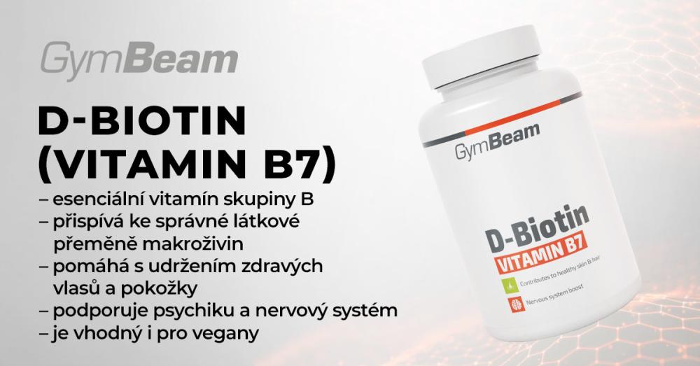 D-Biotin (Vitamín B7) - GymBeam