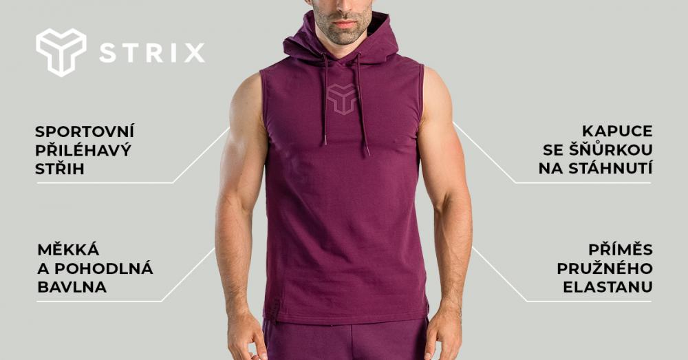 Tílko Essential Hoodie Tank Plum - STRIX