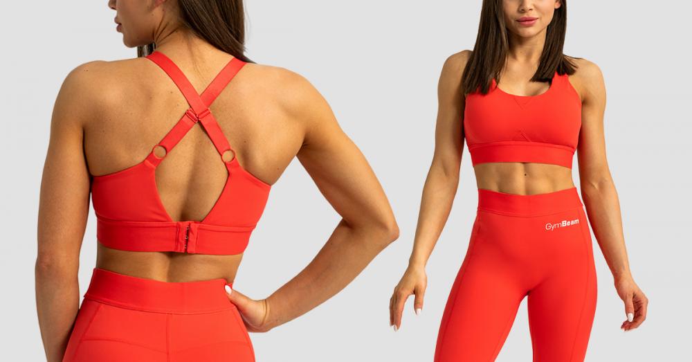 Sportovní podprsenka Limitless Hot Red - GymBeam