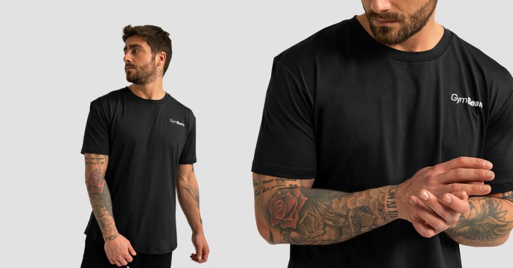 Pánské sportovní tričko Limitless Black - GymBeam