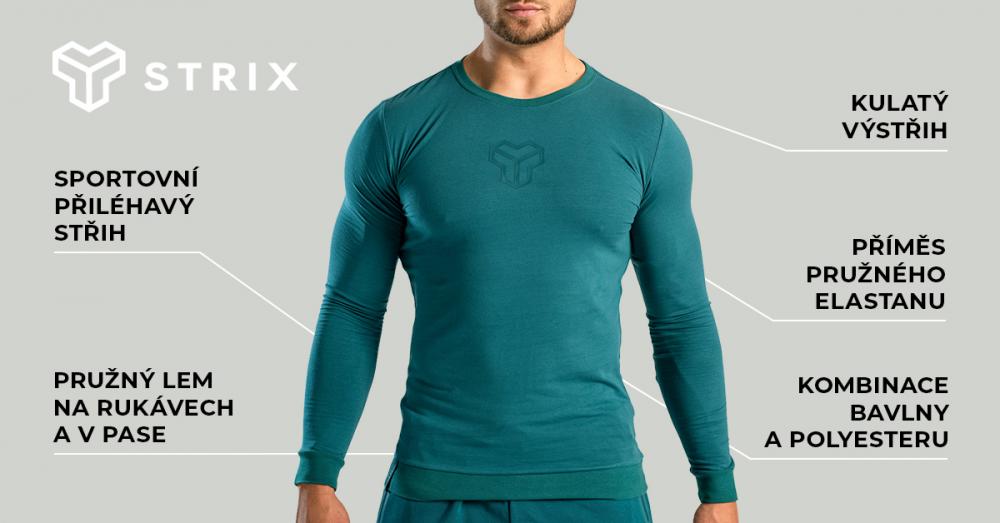 Tričko s dlhým rukávom Essential Deep Teal - STRIX