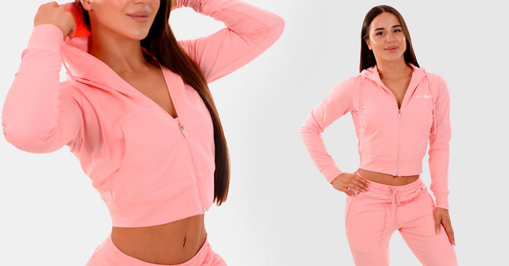 Dámská mikina Zip-up TRN pink - GymBeam