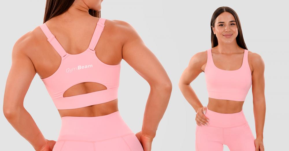 Sportovní podprsenka Cut-Out pink - GymBeam