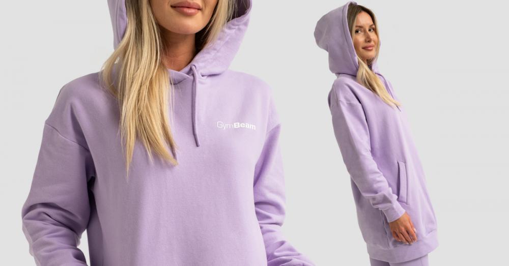 Dámská Longline mikina Limitless Lavender - GymBeam