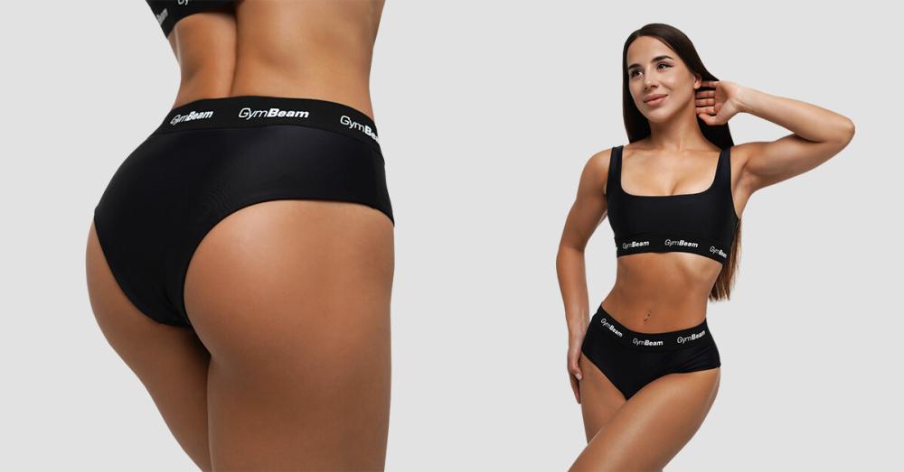 Spodní díl plavek Sporty Black - GymBeam