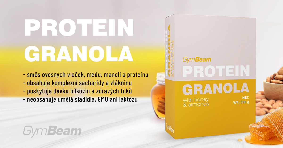 Proteinová granola s medem a mandlemi - GymBeam