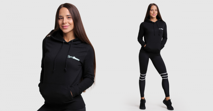 Dámská mikina PRO Hoodie Black - GymBeam