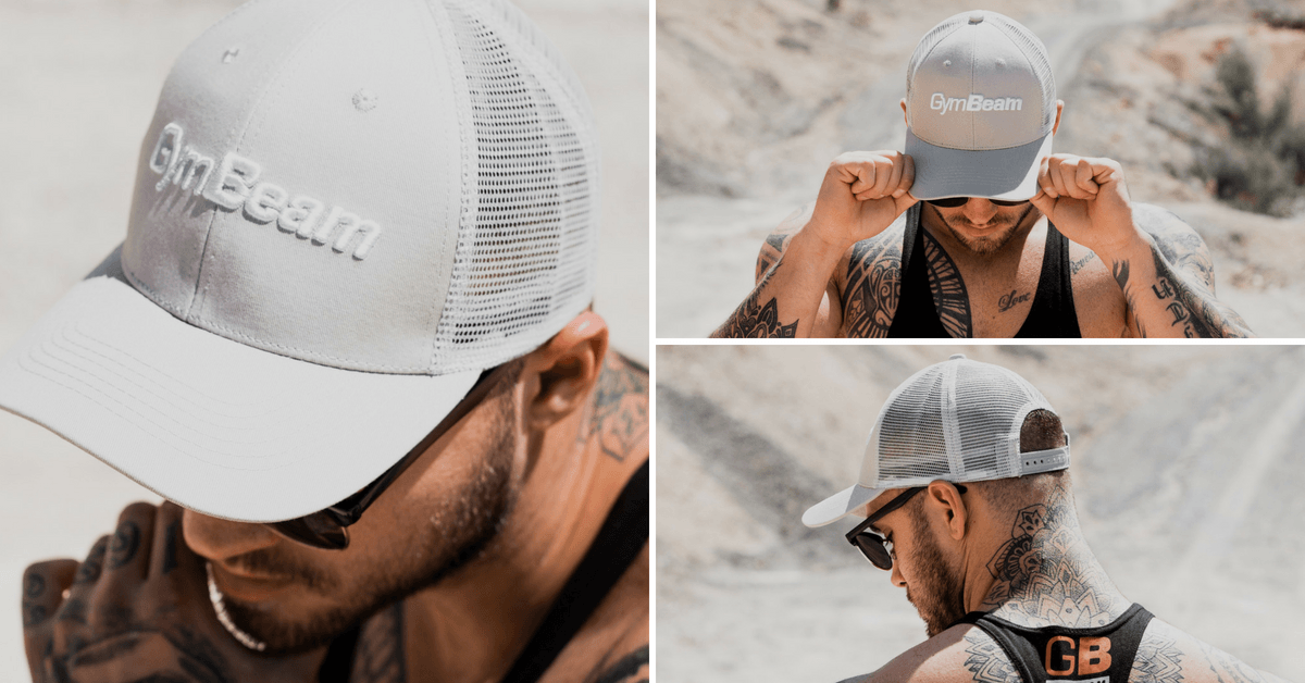 Kšiltovka Mesh Panel Cap Grey - GymBeam